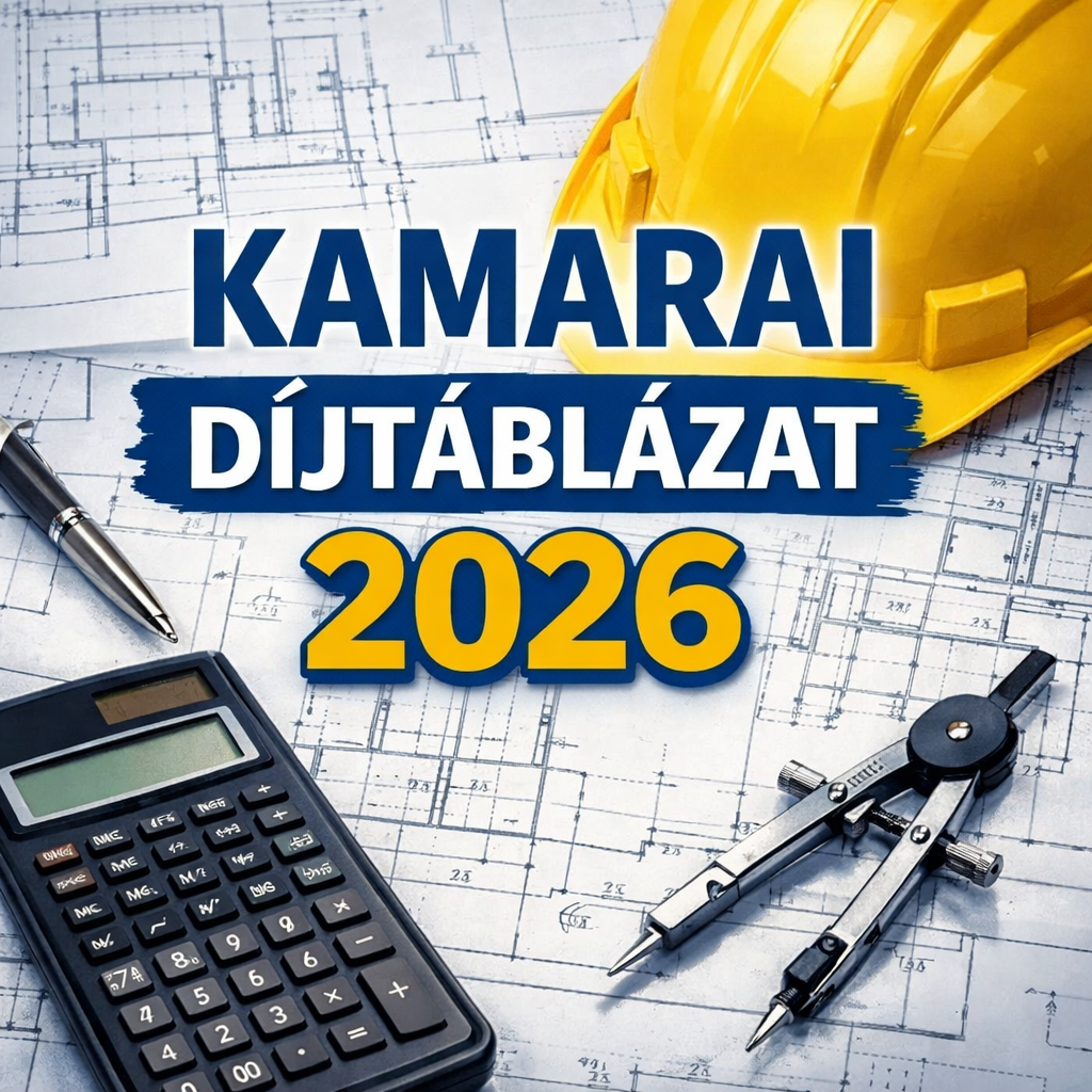 Felkerült honlapunkra a 2026. évi Kamarai Díjtáblázat